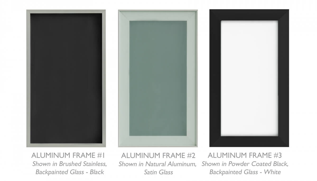 Aluminum Framed Cabinet Doors and accent cabinet doors used in Urban Loft Style kitchen designs. Modern cabinetry options from Dura Supreme Cabinetry.