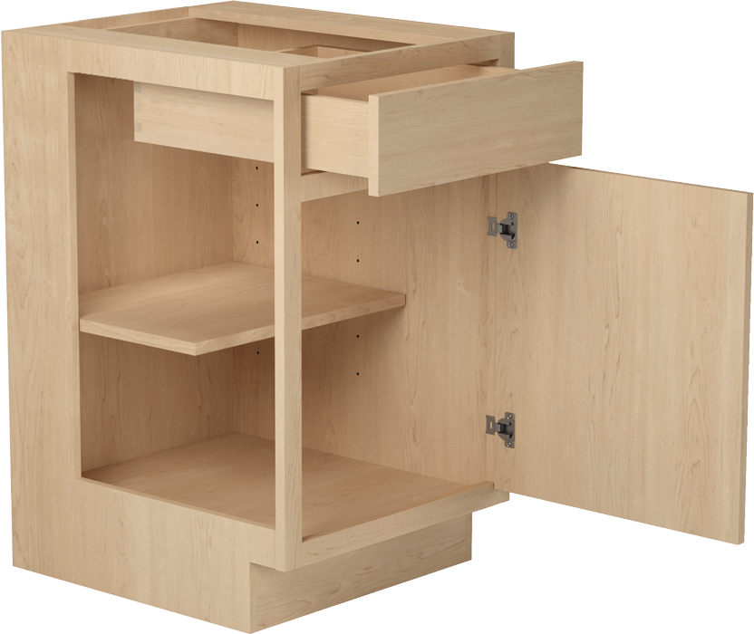 The construction details for a traditional framed kitchen cabinet from Dura Supreme Cabinetry's semi-custom to custom premium product line, Crestwood Cabinetry. Get the product specs here.