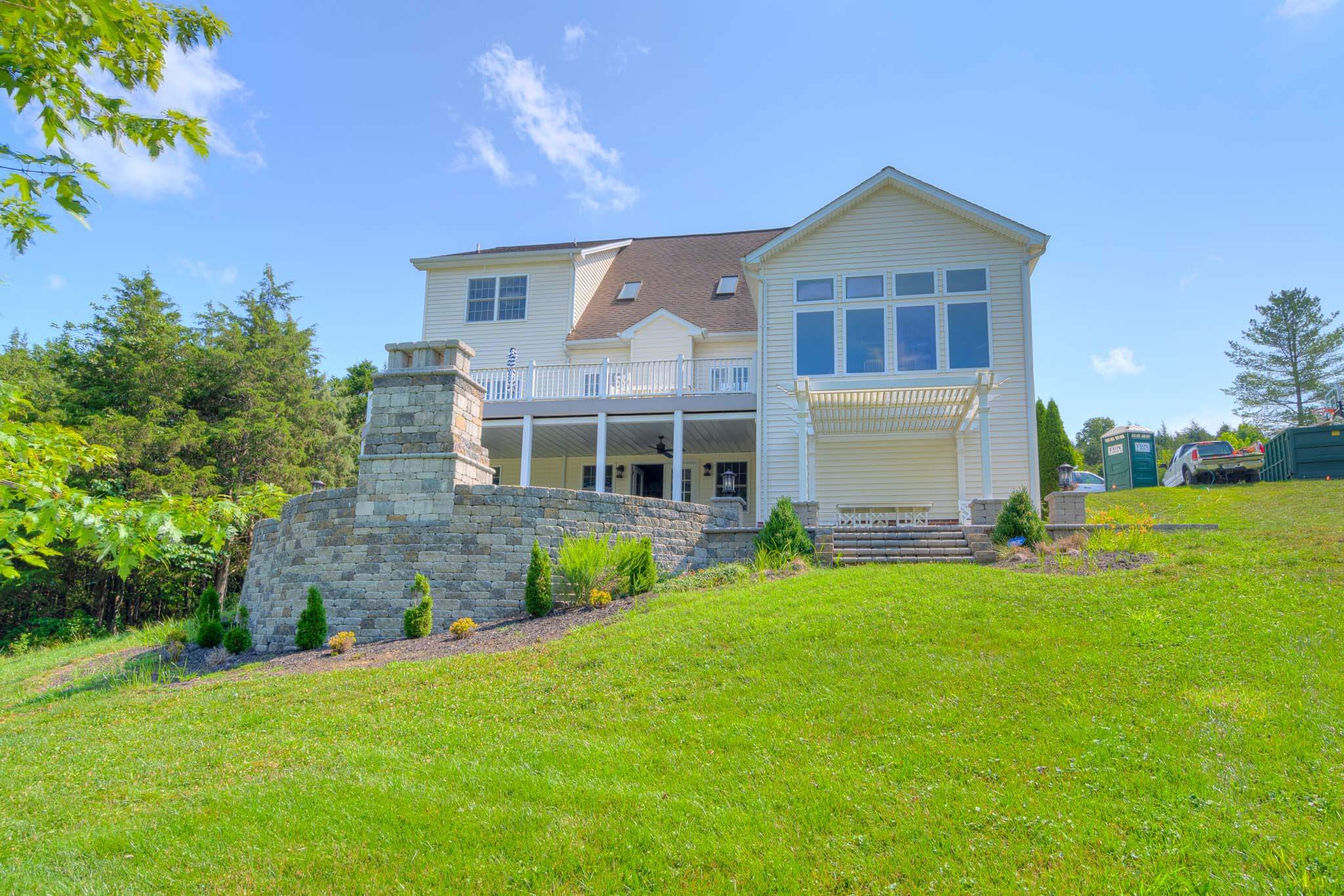 Back of the house before the addition.