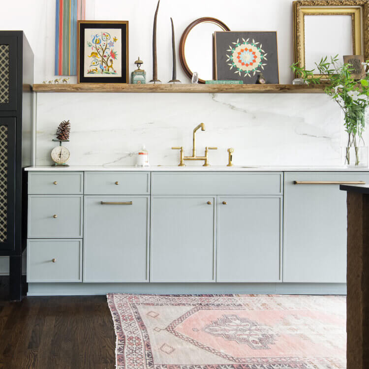 A Boho style kitchen design.